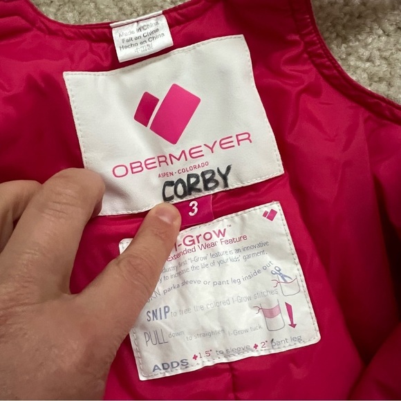 Obermeyer Girls Toddler Ski Snow I-Grow Bibs Pants Overalls Pink Size 3 #55015, - Picture 13 of 16